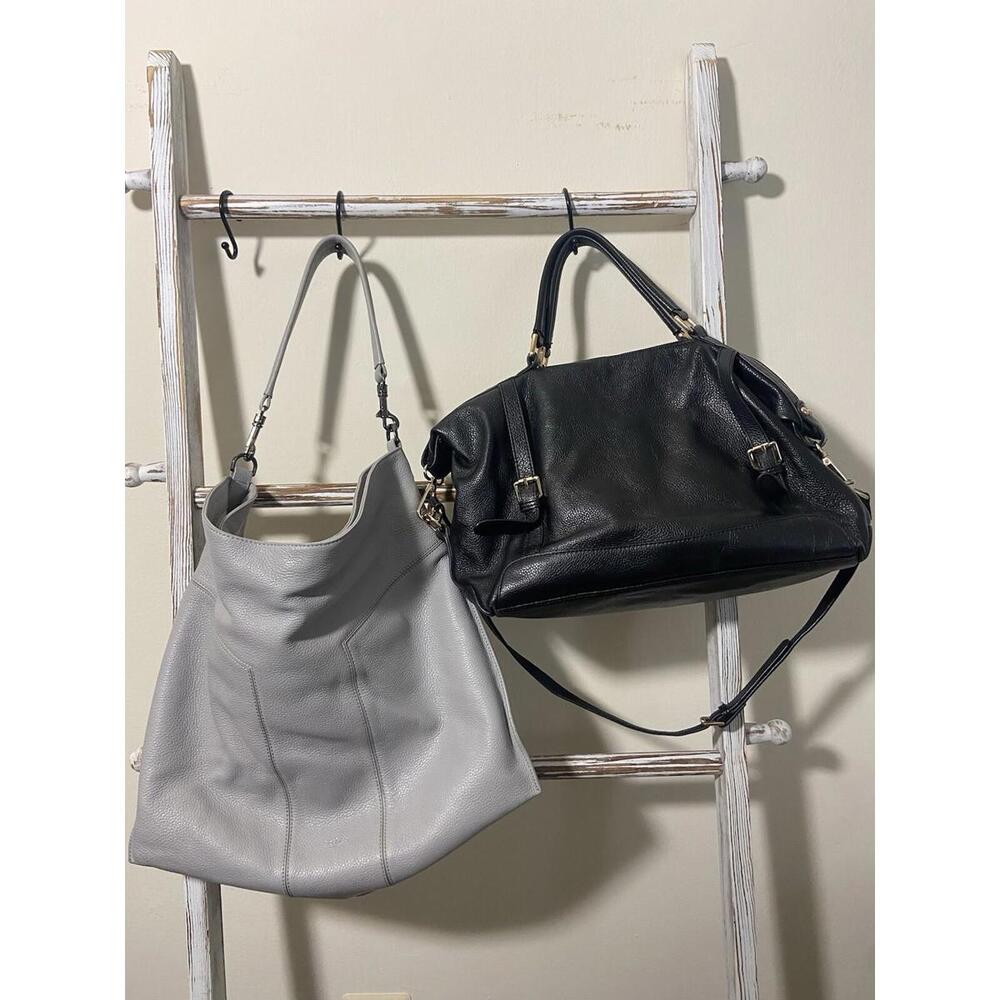 2piece Botkier gray leather hobo+Ora Delphine Adele bag set